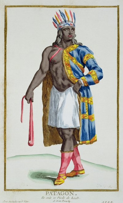 Ein Patagonischer Mann, 1780 von Pierre Duflos